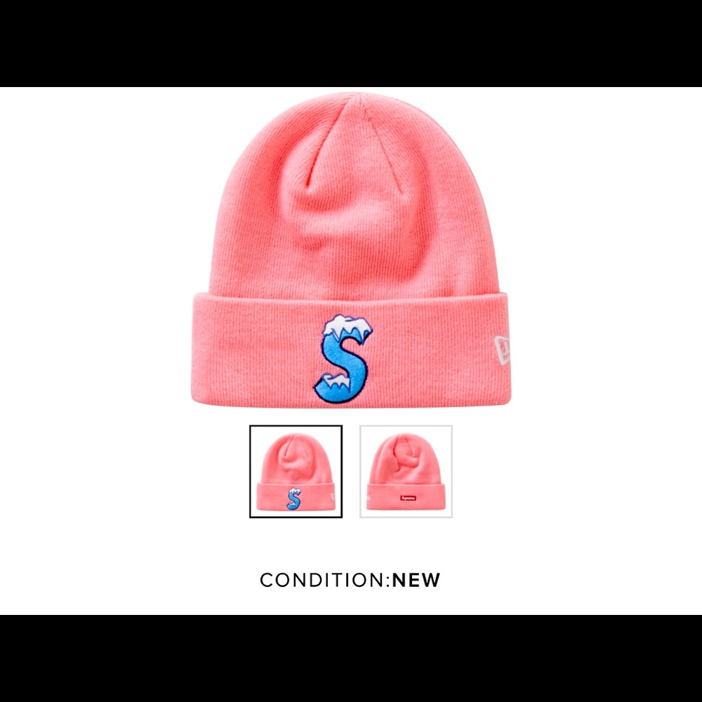 Supreme fw20 new era s logo beanie pink